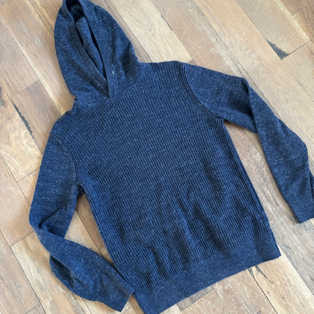 Gap Cozy Knit Navy Hoodie Sweater Size XS - Picture 4 of 14